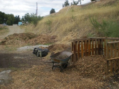 The composting area